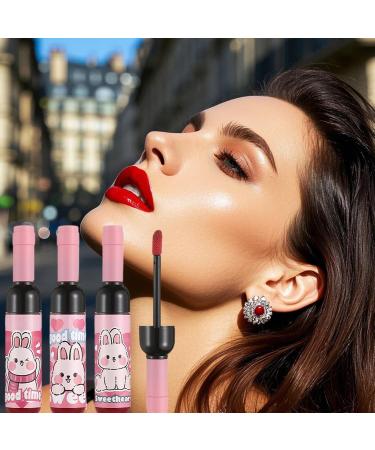  Teksome Lip gloss for women lip tint - 3 colors of waterproof liquid lipstick - Wine bottle shape long-lasting daily makeup for women girls mothers or - Buy Online on GoSupps.com