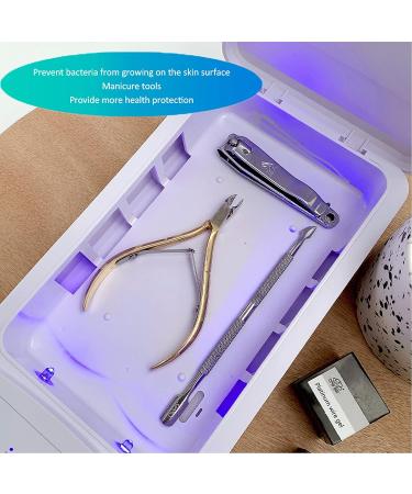 Portable USB Nail Tool Sterilizer with Blue Light for Manicure Salon, Tweezers, Tattoo, Scissors, Jewelry, Phone, Watch & Keys - Buy Online on GoSupps.com