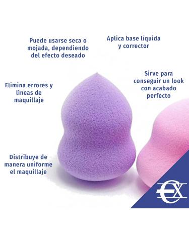 Buy Latex-Free Make-Up Sponges | Soft 5-Piece Set | EuroXanty Make-Up Accessories for Flawless Application - Buy Online on GoSupps.com