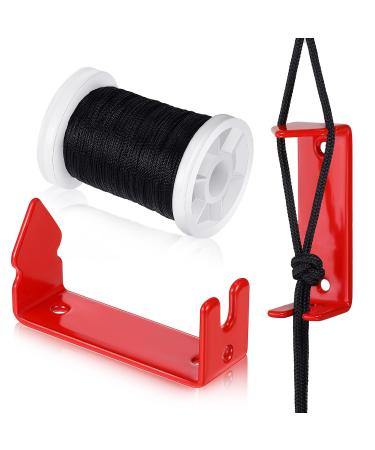 Hanaive 2 Pieces Bowstring Separator 120 Yards Bowstring Serving Thread Peep Sight Installer Red Archery Bowstring Separator for Compound Bow Accessories Maintenance