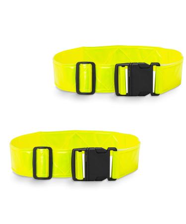 DASHGLOW - 2-4 Pack - Reflective Glow Belt Safety Gear, Pt Belt, for Running Cycling Walking Marathon Military 2 Pack