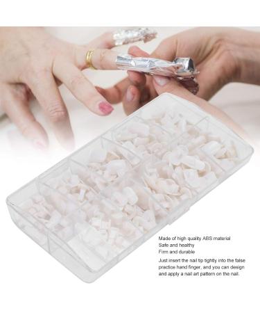200pcs White Practice Hand Nail Tips - DIY False Nails for Beginners & Nail Salons | International Shipping - Buy Online on GoSupps.com