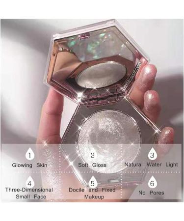 Diamond Highlighter Palette - Long-Lasting Glitter Shimmer for Face & Body Makeup | Fluorescent Diamond White Highlighter - Buy Online on GoSupps.com