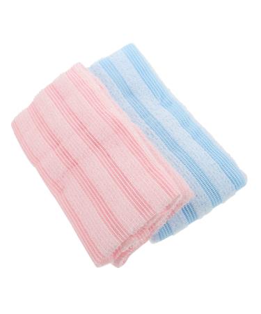 Healvian 2pcs Bath Towel Pull Back Strip Cleaning Towels Wipes for Adults Cleaning Scrubber Shower Loofah Asian Back Scrubber Shower Back Massager Exfoliating Back Scrubbers Body Cleaners