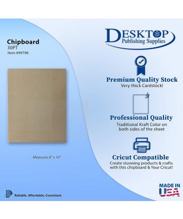 30pt 8" x 10" Brown Kraft Cardboard Chipboard (100 Pieces) - Buy Online on GoSupps.com