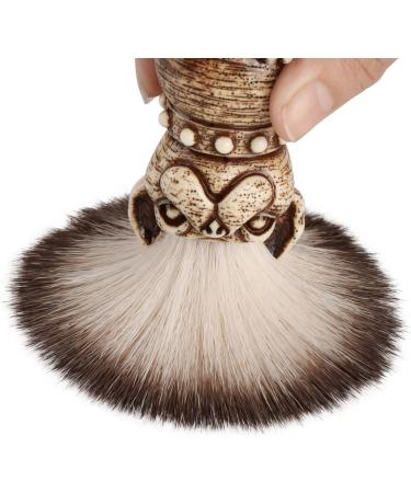 Faletony Nylon Shaving Brush with Skull Wooden Handle - Bulldog Design for Men | Premium Beard Brush for a Smooth Shave - Buy Online on GoSupps.com