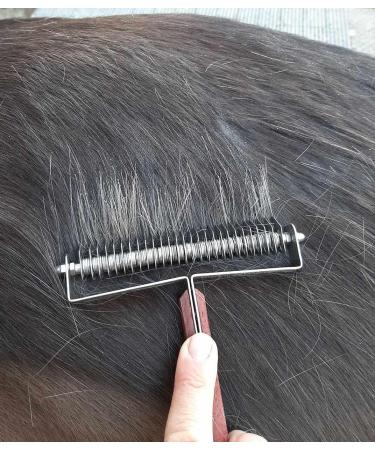 Amesbichler Horse Barn Cleaning Combat - Anti-Tangle Rake & Scratch Remover for Icelandic Horse Care | Durable Metal & String Striegel - Buy Online on GoSupps.com