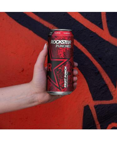 Rockstar Energy Drink Punched Fruit Punch 16oz Cans - 12 Pack - Buy Online on GoSupps.com