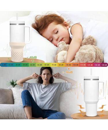 Apritsce Silicone Covers for Stanley Cup | Protective Beverage Sleeve for 40oz Quencher | Durable Beige Water Bottle Cover - Buy Online on GoSupps.com