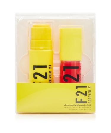 Forever 21 Beauty pH Color Changing Blush Stick & Hydrating Lip Oil Set - Perfect Pink Multi-Use Makeup for Rosy Glow - Buy Online on GoSupps.com