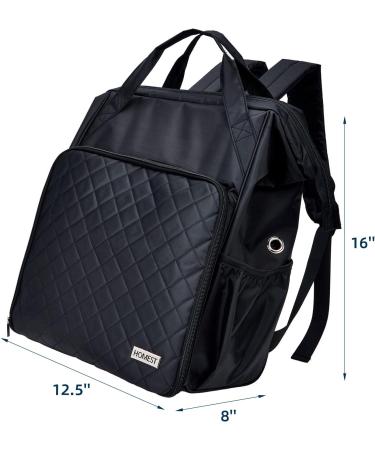 HOMEST Knitting Bag Backpack - Large Yarn Holder with Custom Front Pocket - Black - Buy Online on GoSupps.com