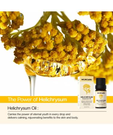 Morovan Helichrysum Essential Oil: 100% Pure & Organic Helichrysum Oil for Aromatherapy, Skin Rejuvenation, and Stress Relief | for Both Men & Women | 0.34 oz - Buy Online on GoSupps.com