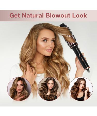 TANSHINE Curling Iron Brush 1.5 inch Curling Thermal Brush Professional Anti-Scald Instant Heated Round Brush for Blowout Look Hair Curler Hot Volumizing Brush Styler 38mm Heated Curling Comb Black - Buy Online on GoSupps.com