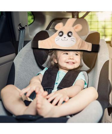 MINGZE Baby Child Car Seat Head Support - Adjustable Sleep Positioner & Safety Belt Protector (Yellow) - Buy Online on GoSupps.com