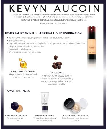Kevyn Aucoin Etherealist Skin Illuminating Foundation EF 06 - Medium Shade | Comfortable, Shine-Free, Smooth, Moisturizing Formula with Medium to Full Coverage | Makeup Artist Favorite for Even, Bright, and Natural Look - Buy Online on GoSupps.com