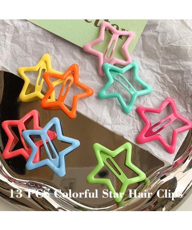 Hair Clips Stars Small Metal Star Hair Clips Colour Star Hair Clips Colourful Star Hair Pins Metal Snap Hair Clips for Women Girls Gifts Colour 13 - Buy Online on GoSupps.com