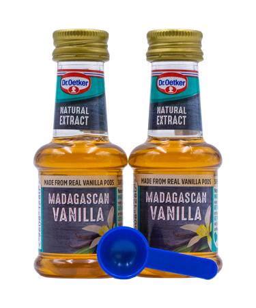 UpLabel Creations bundle of Dr Oetker Madagascan Vanilla Extract Baking 35ml (2-Pack) + UpLabel Creations 1ml Measuring Spoon