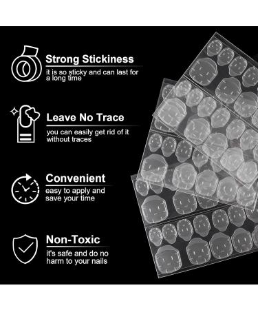 Melliex 480 PCS Transparent Nail Glue Stickers - Double-Sided Self-Adhesive Jelly Pads for False Nails | Perfect for Manicure - International Shipping Available - Buy Online on GoSupps.com