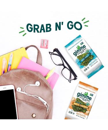 Organic White Cheddar Roasted Seaweed Sheets - Keto, Vegan, Gluten Free - 6 Count Pack - Buy Online on GoSupps.com