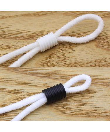 MBBEST 100PCS Cord Locks Silicone for Drawstrings - Adjustable Non Slip Stopper & Lanyard Buckle Barrel Connectors (50 Black 50 White) - Buy Online on GoSupps.com