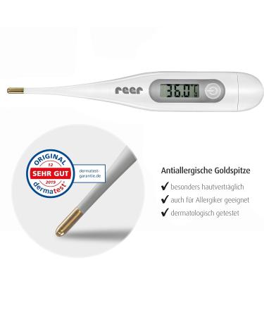 Reer ClassicTemp Digital Fever Thermometer - Fast 20s Measurement Gold-Plated Tip Family Use | International Shipping Available - Buy Online on GoSupps.com