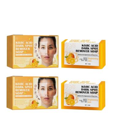 2PC Organic Turmericsoap For Darkspots Turmericsoap For Skin Brightening And Clearing Formula Natural Turmericsoap Bar WNH760 (Orange One Size) 1 count (Pack of 1) Orange
