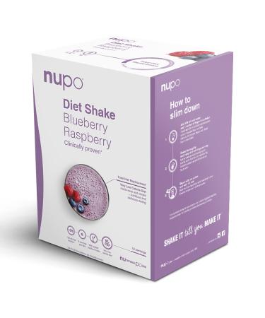 NUPO Diet Shake Blueberry-Raspberry Premium diet shakes for weight management I Clinically proved meal replacement shake for weight control I 12 Servings I Very Low-Calorie Diet GMO Free Blueberry-Raspberry 384 g (Pack of 1)