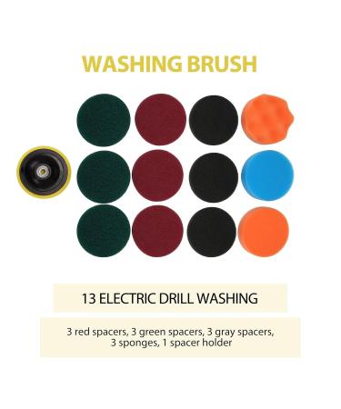 Pasuihcay 13 Pieces Drill Power Scrubber Brush Scouring Pads & Sponge Cleaning Kit - All Cleaner Scrubbing Cordless Drill - Buy Online on GoSupps.com