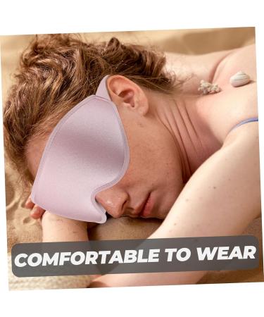 FRCOLOR 1pc Plush Blackout Sleep Eye Shade for Adults - 3D Eye Cover Patches for Naps & Sleeping - Soft Pink Eye Mask - Buy Online on GoSupps.com
