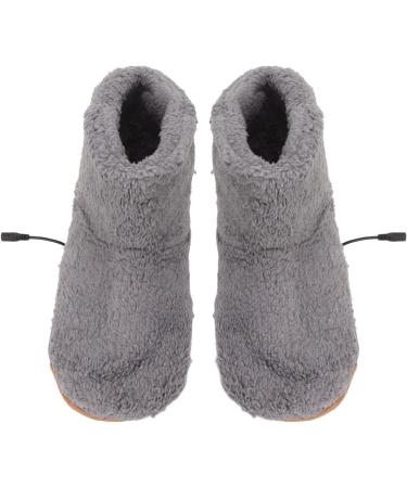 Potruwe Heated Slippers & Socks - Winter Foot Warmers Electric Heating Boots Soft Plush Comfort in Gray - Buy Online on GoSupps.com