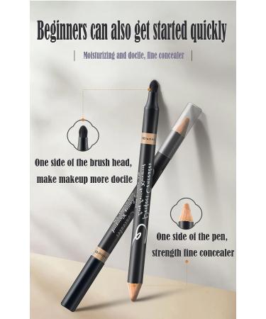 AKARY 2 in 1 Dual-Sided Concealer Pencil Stick for Face - Professional Waterproof Formula for Eye Dark Circles, Acne Marks - Full Range of Shades Available - Buy Online on GoSupps.com