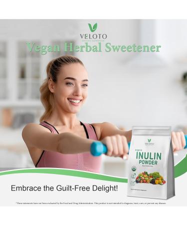 VELOTO Organic Inulin Powder Pure Inulin Prebiotic Natural Soluble Fibers Sweetener Unflavored & Unsweetened Plant Powder for Smoothie Gluten Free Vegan 2.2 lbs - Buy Online on GoSupps.com