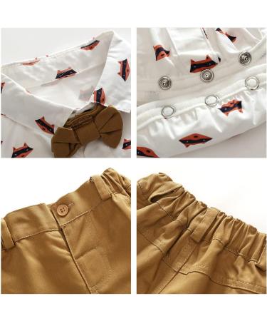 Volunboy Baby Boys Gentleman Suit 4 PCS Set | Formal Waistcoat Outfit with Wedding Shirts, Vest, and Bow Tie | 2-3 Years Fox - Buy Online on GoSupps.com