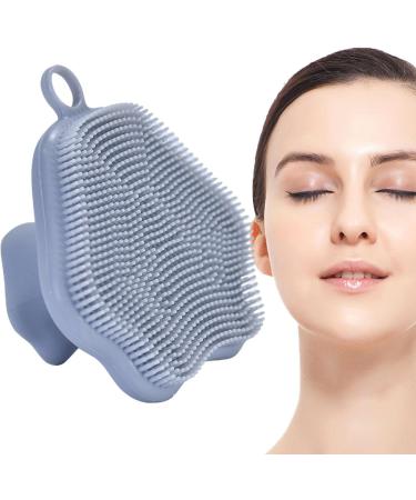 Silicone Face Brush - Silicone Face Scrubber Exfoliator with Handle Facial Cleansing Brush Face Wash Brush Face Exfoliator Brush Silicone Face Scrub for Sensitive Skin Jimii Gray - Buy Online on GoSupps.com