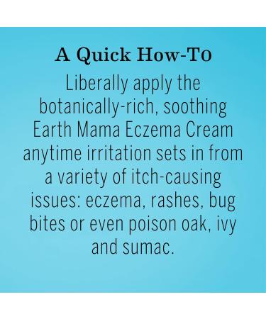 Earth Mama Eczema Cream | Therapeutic Itch Relief Moisturizer for Rashes, Bug Bites & Poison Ivy | Steroid-Free Skincare 3-oz Tube - Buy Online on GoSupps.com
