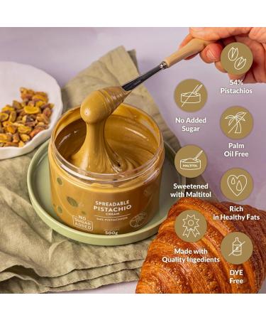 ORIGONUTS Pate de Pistache 54% Pistaches Creme Pistache - Base pour G teau Creme Dessertes Glace Patisserie Chocolat Dubai - Sans Colorants Sans Huile de Palme - 500 g Sans sucre Pistache sans sucre 500 g (Lot de 1) - Buy Online on GoSupps.com