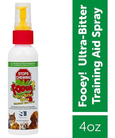 Fooey! Ultra-Bitter Spray for Dogs, Cats, Horses, Rabbits, Birds - Chewing, Biting, Licking Deterrent - Pet Safe - 4 fl. oz - Buy Online on GoSupps.com