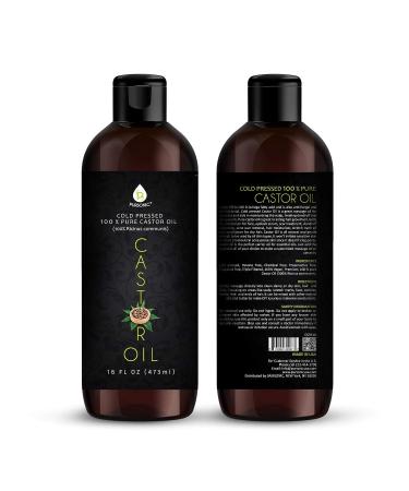 Pursonic Castor Oil 16oz - 100% Pure Cold-Pressed Hexane-Free Oil for Hair Growth, Moisturizing & Healing - Ideal for Dry Skin, Hair Care, and Eyelashes - Buy Online on GoSupps.com
