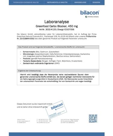 Carbo Blocker 450 mg - Natural White Kidney Extract Vegan 120 Capsules - No Additives Non-GMO - Buy Online on GoSupps.com