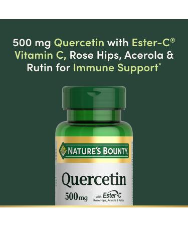 Nature s Bounty Quercetin Immune Support 500mg With Vitamin C Rose Hips & Rutin 60 count 60 Count (Pack of 1) - Buy Online on GoSupps.com