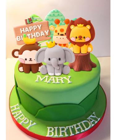 JeVenis Jungle Animals Cake Decoration - Safari Birthday & Baby Shower Decor | Perfect for Celebrations - Buy Online on GoSupps.com