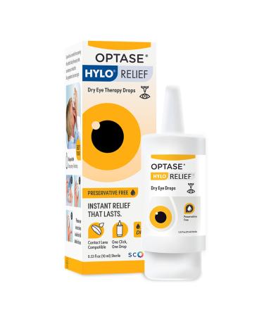 OPTASE HYLO Relief Dry Eye Drops - Fast-Acting Preservative Free Eye Drops for Dry Eyes - with Patented HYLO Delivery System - Artificial Tears for Mild to Moderate Dry Eye Relief - .33 Oz 300 Doses