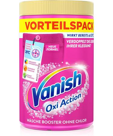 Vanish Oxi Action Powder Pink 1.65kg - Stain Remover & Laundry Booster for Colorful Clothes - Chlorine-Free - Buy Online on GoSupps.com