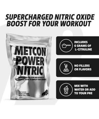 MetCon Power Pre-Pump Nitric Oxide Booster - Pre Workout Nitric Oxide Supplement - Boost Nitric Oxide Increase Blood Flow and Amplify Strength - All Natural | Unflavored - Buy Online on GoSupps.com