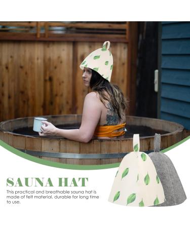 2pcs Felt Sauna Hats for Women | Breathable Sauna Accessories | Colorful Shower Caps - Buy Online on GoSupps.com