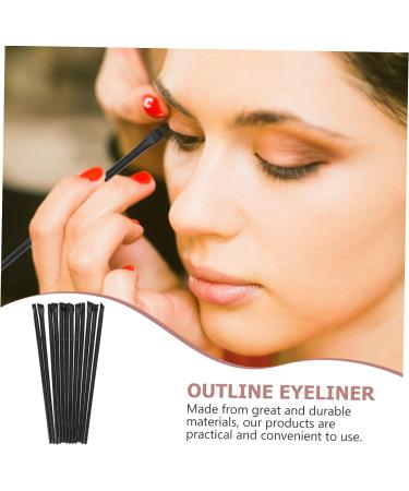 SOESFOUFU 12Pcs eyeliner brush eye shadow brush cosmetology kit brow brush eye for eyeshadow flat tool 14.5x0.7x0.5cm Black - Buy Online on GoSupps.com