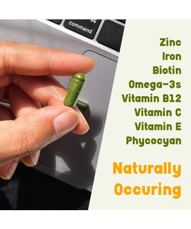 Spirulina and Chlorella Organic Detox Capsules - 240 Count Made in USA | Boost Energy & Antioxidants - Buy Online on GoSupps.com