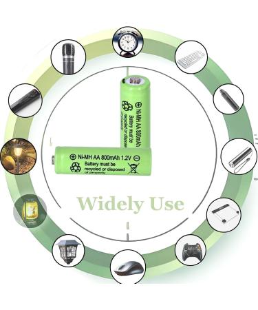 16 Packs 1.2V Ni-MH Rechargeable AA Batteries - 800mAh Pre-Charged for Solar Lights Lawn Lamps & String Lights - Eco-Friendly & Long-lasting - Buy Online on GoSupps.com