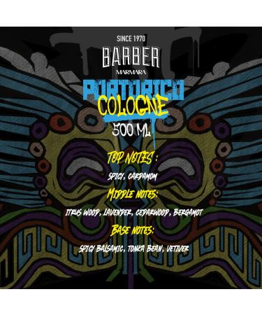 Marmara Barber Cologne - Best Choice of Modern Barbers and Traditional Shaving Fans Limited Edition Glass Bottle in Gift Box (500 ml Puerto Rico) 18 Fl Oz (Pack of 1) Puerto Rico - Buy Online on GoSupps.com