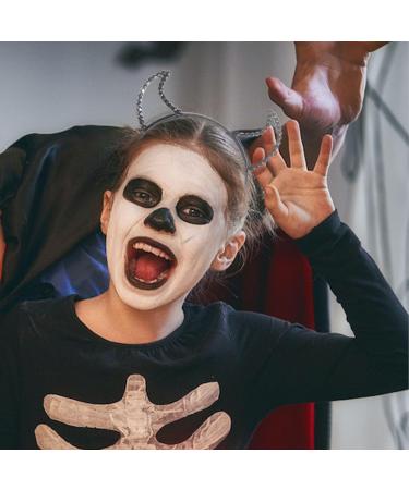 Devil Horns Headband Rhinestone Horns Hoop Devil Head Band Fancy Dress Hair Accessory For Halloween Costume Adult Cosplay Women Accessories Sparkly Headwear Xmas Party Cosplay Photo Props Black (1Pc) - Buy Online on GoSupps.com